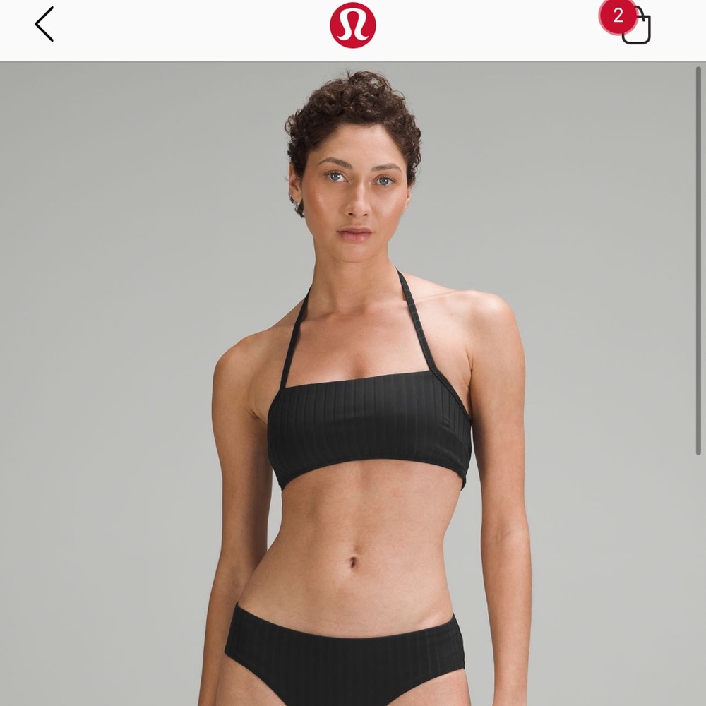 Lululemon Cross Back Halter Swim Top Bikini Top size 6